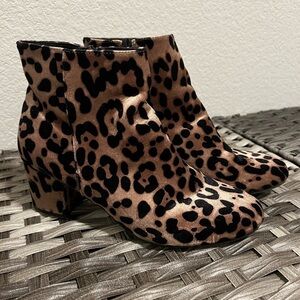 A New Day Cheetah Suede Booties